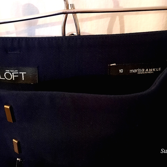 LOFT ANN TAYLOR Marisa Ankle, Navy Pants, Ankle Zip - Picture 8 of 10